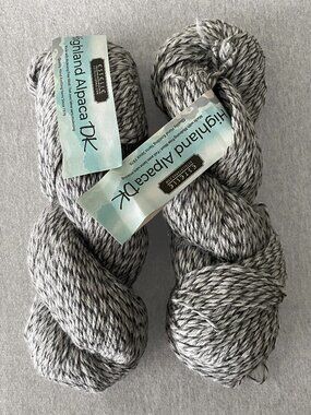 NWT Estelle Highland Alpaca DK Colour 26 Cream/Grey Ragg Lot of 2